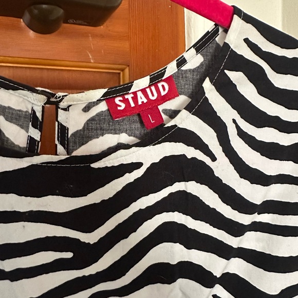 STAUD Zebra Print Maxi Dress - L - Picture 4 of 7